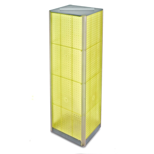 Four-Sided Pegboard Floor Revolving Display Panel Size 16"W x 60"H
